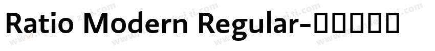 Ratio Modern Regular字体转换